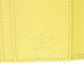 LOUIS VUITTON Tri-fold wallet M83610 Taurillon Clemence Leather yellow Portefeuille Capsine XS Women Used Authentic