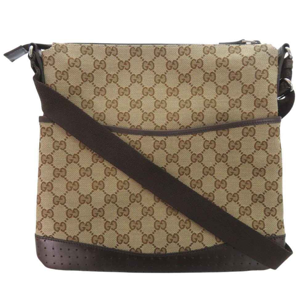 GUCCI Shoulder Bag 145857 GG canvas Brown