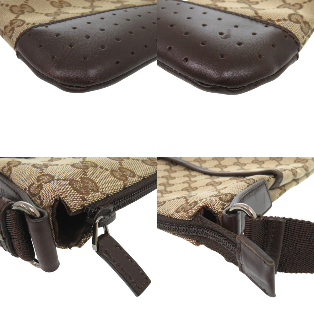 GUCCI Shoulder Bag 145857 GG canvas Brown