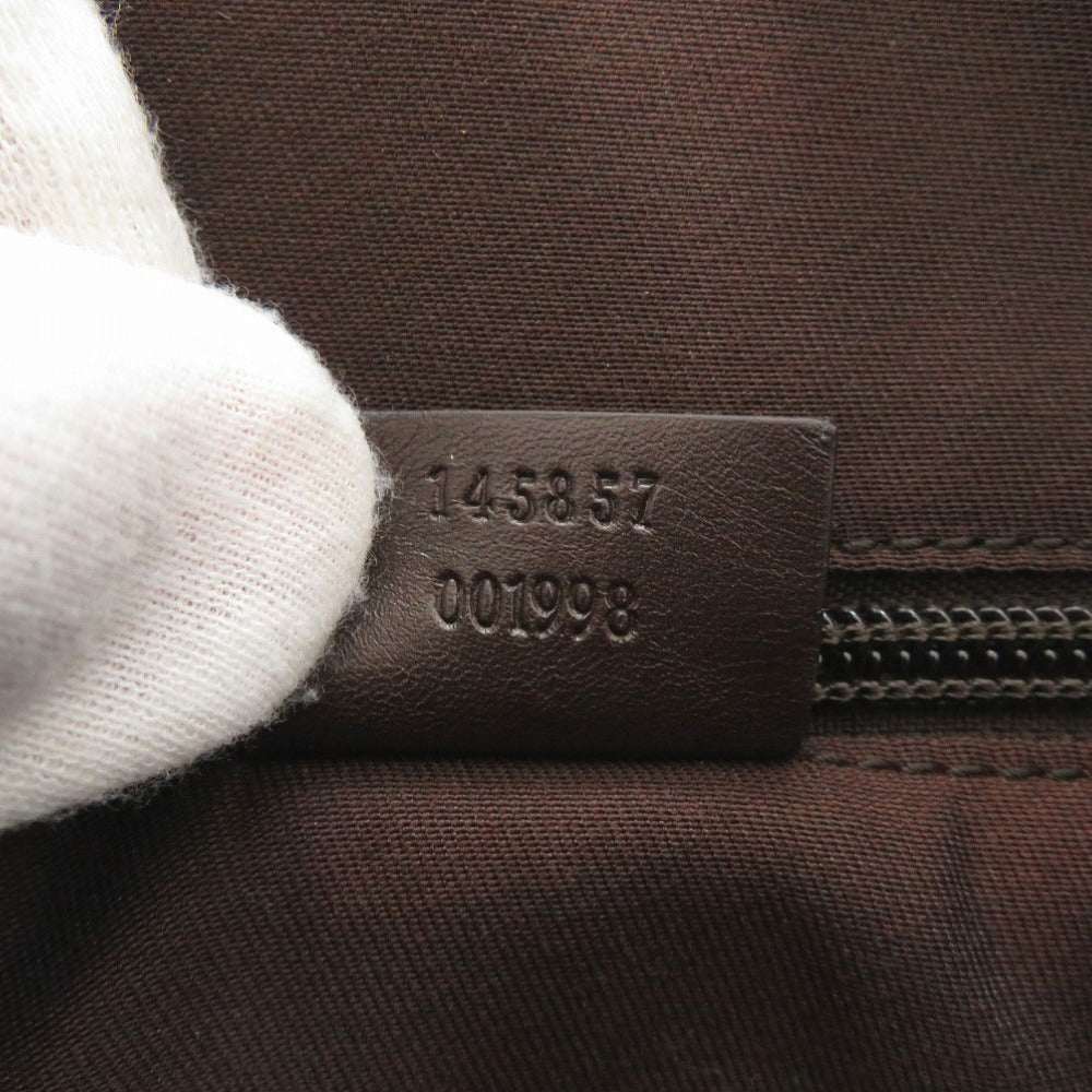 GUCCI Shoulder Bag 145857 GG canvas Brown