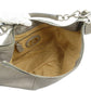 FENDI Shoulder Bag 8BR618 leather Silver Celeria Women Used Authentic