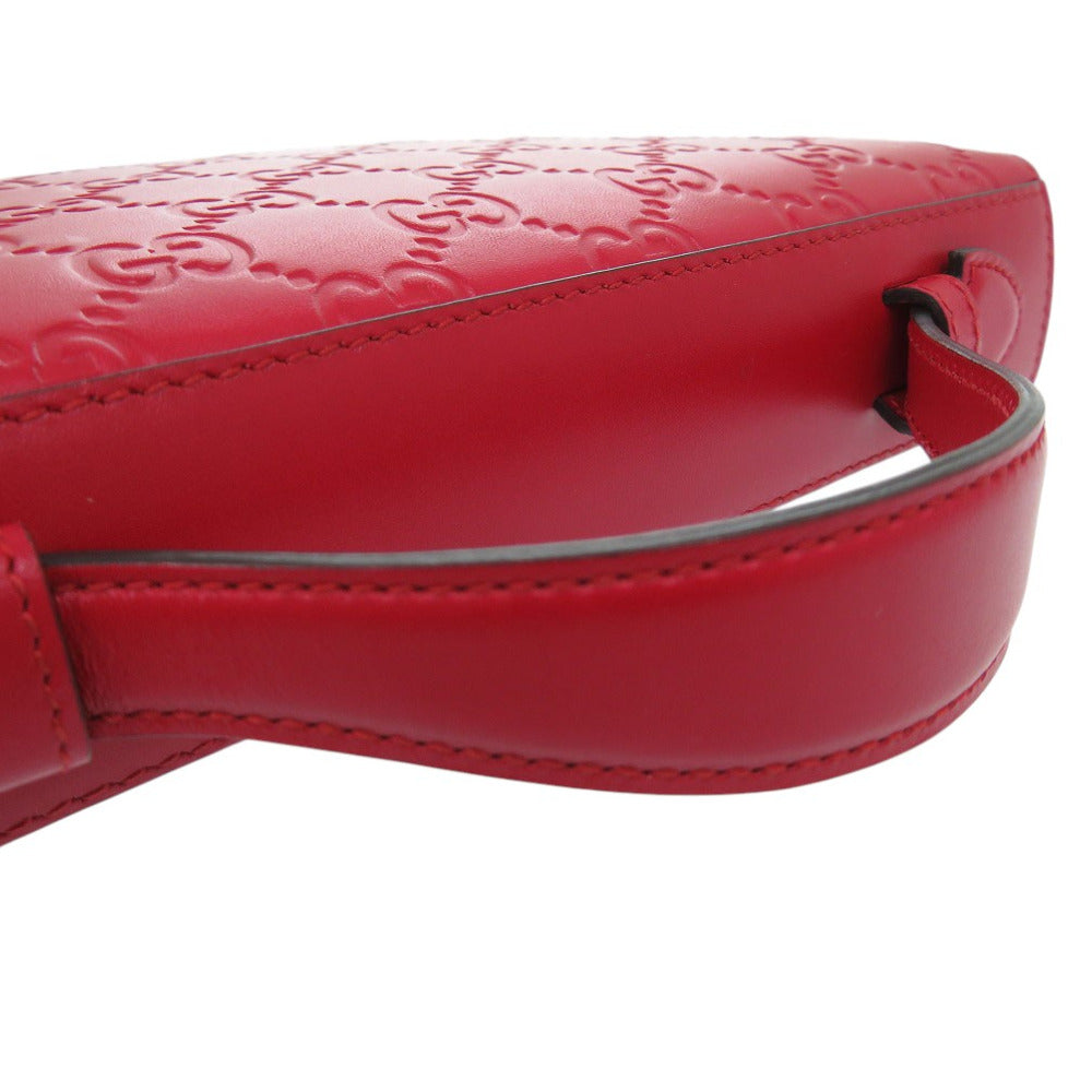 GUCCI Long Wallet Purse leather Red GG Pattern Double Zip Travel Wallet Guccisima Women Used Authentic