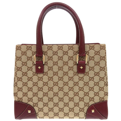 GUCCI Handbag 120895 GG canvas, leather beige Women Used Authentic