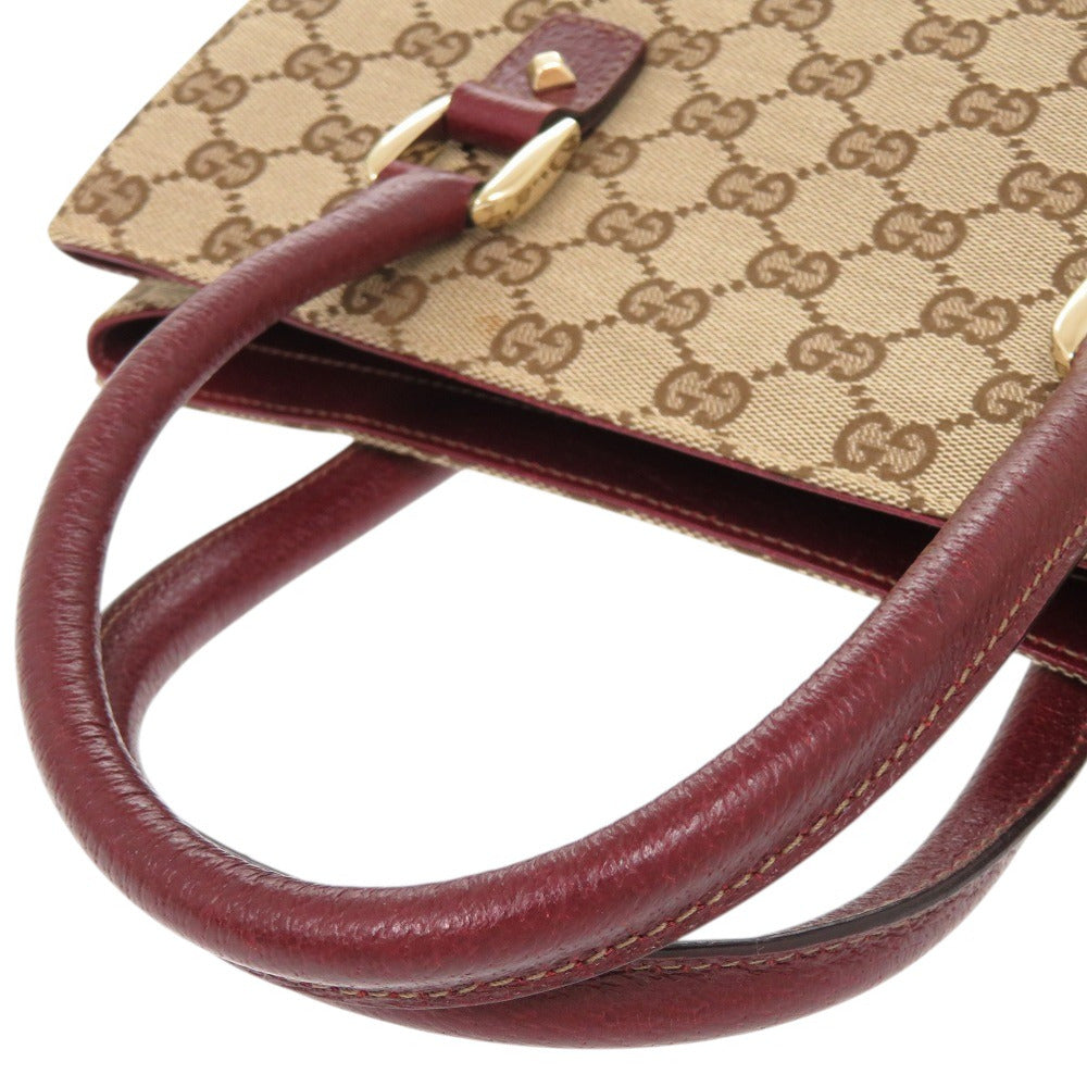 GUCCI Handbag 120895 GG canvas, leather beige Women Used Authentic