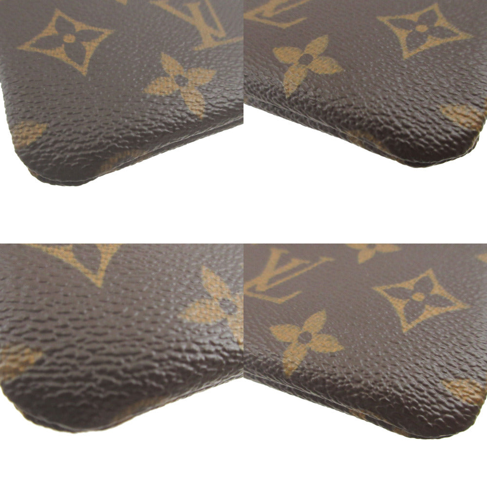 LOUIS VUITTON Coin case M62650 Monogram canvas Brown Monogram Pochette Cre Women Used Authentic