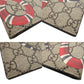 GUCCI Bifold Wallet 451268 GG Supreme, Leather beige Snake Wallet Women Used Authentic