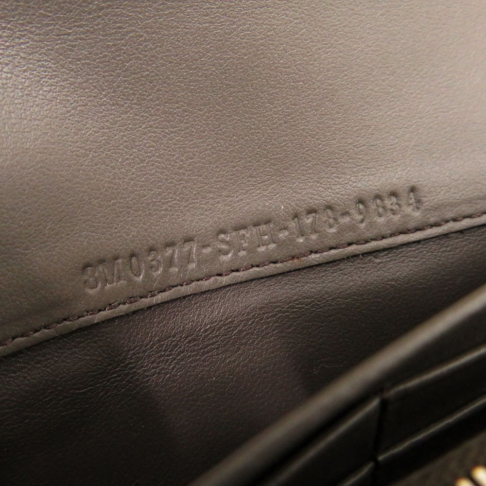 FENDI Long Wallet Purse 8M0377 leather Navy Peekaboo Women Used Authentic