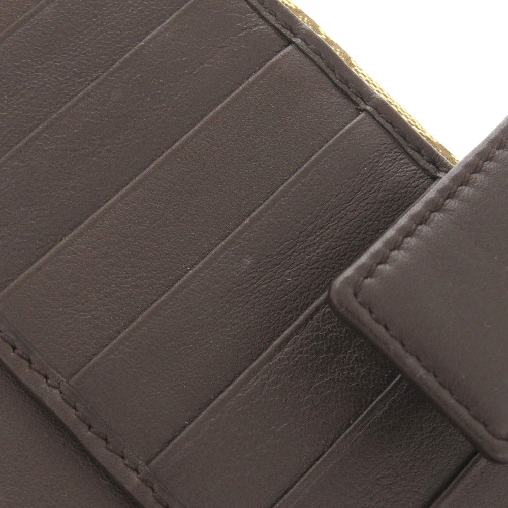 GUCCI Long Wallet Purse 257012 GG canvas beige Bifold Walletlong wallet Women Used Authentic