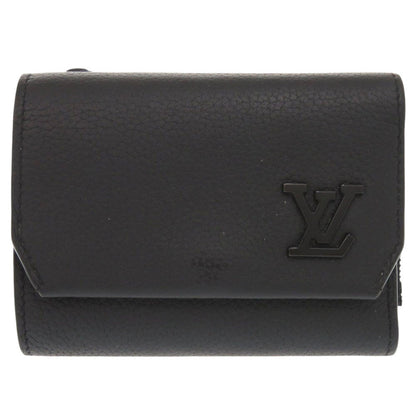 LOUIS VUITTON Tri-fold wallet M81740 black Aerogram Portefeuille Pilot