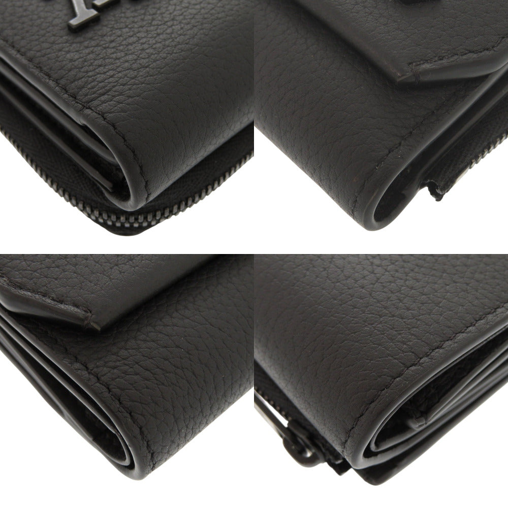 LOUIS VUITTON Tri-fold wallet M81740 black Aerogram Portefeuille Pilot