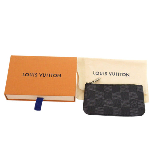 LOUIS VUITTON Coin case N60155 Damier Grafitto Canvas black Damier Graphite Pochette Cre Women Used Authentic