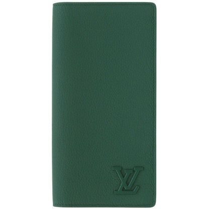 LOUIS VUITTON Long Wallet Purse M82279 leather green LV Aerogram Portefeuille Blaza NM mens Used Authentic