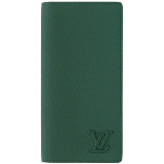 LOUIS VUITTON Long Wallet Purse M82279 leather green LV Aerogram Portefeuille Blaza NM mens Used Authentic