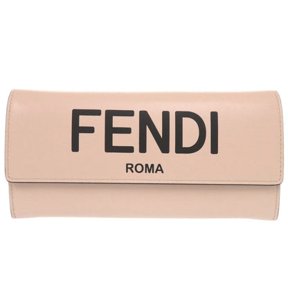 FENDI Long Wallet Purse 8M0251 leather pink Fendi Roma Continental Wallet Women Used Authentic