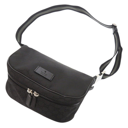 GUCCI Waist bag 449182 Nylon black GG Women Used Authentic