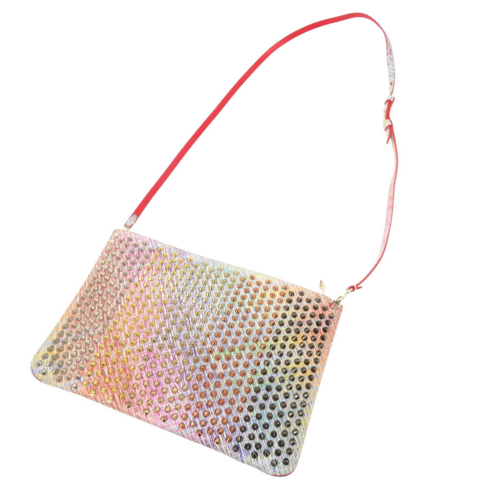 Christian Louboutin Shoulder Bag leather multicolor Unicorn Spike