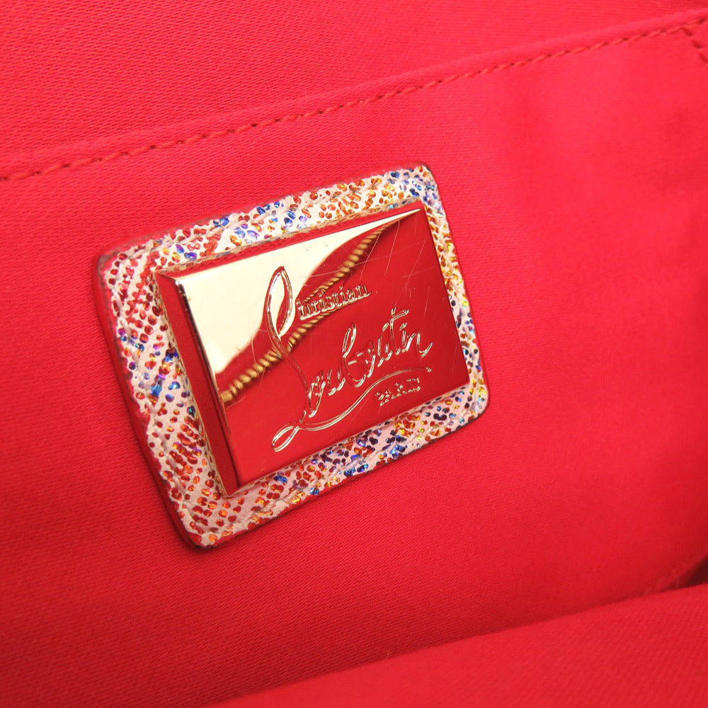 Christian Louboutin Shoulder Bag leather multicolor Unicorn Spike