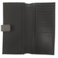 PRADA Long Wallet Purse leather gray Bifold Wallet mens Used Authentic