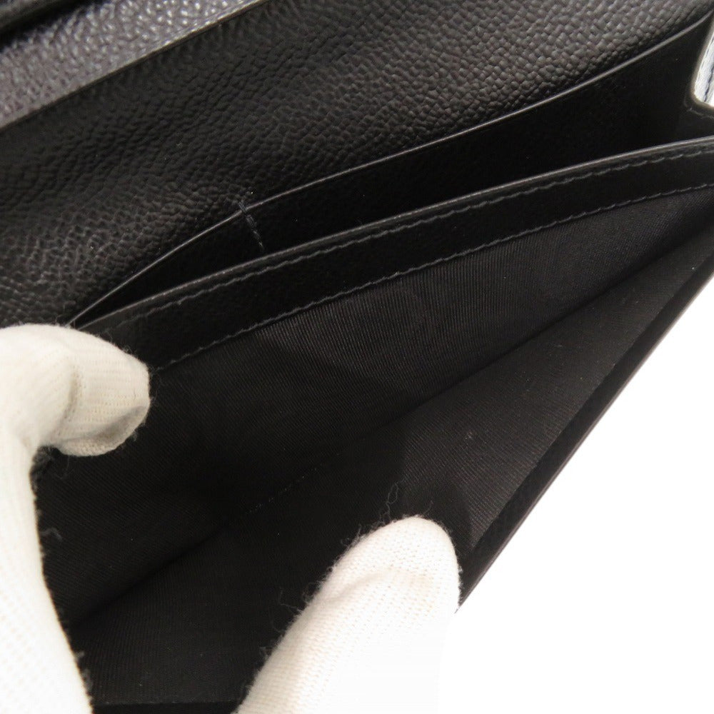 PRADA Long Wallet Purse leather gray Bifold Wallet mens Used Authentic