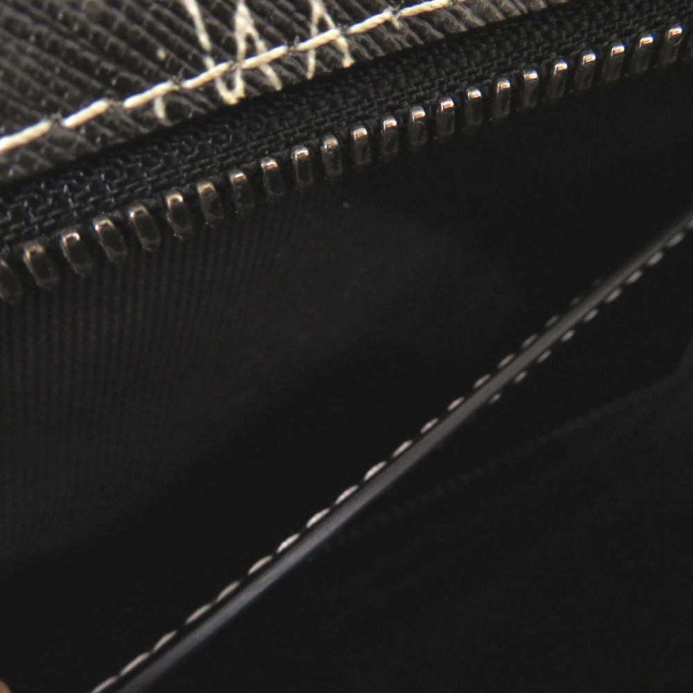 BURBERRY Waist bag PVC black Sling bag one belt TB monogram mens Used Authentic