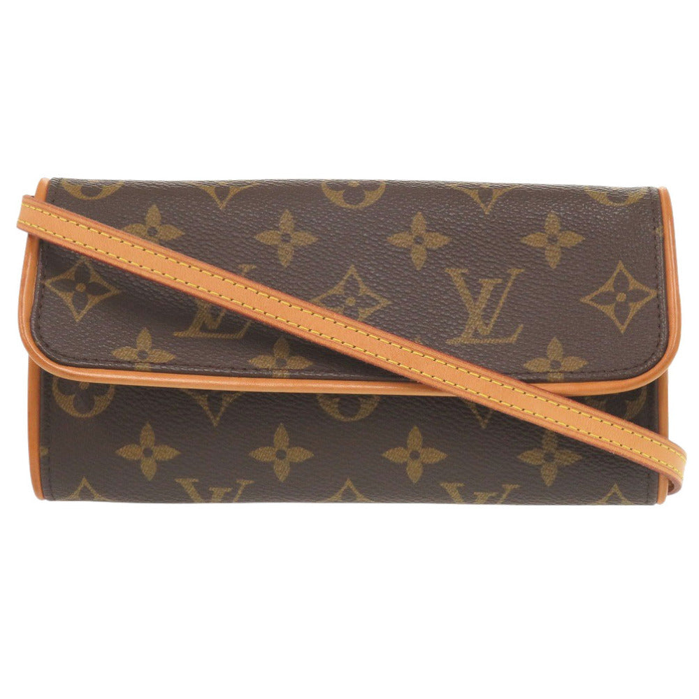 LOUIS VUITTON Shoulder Bag M51854 Monogram canvas Brown Monogram Pochette Twin PM Women Used Authentic