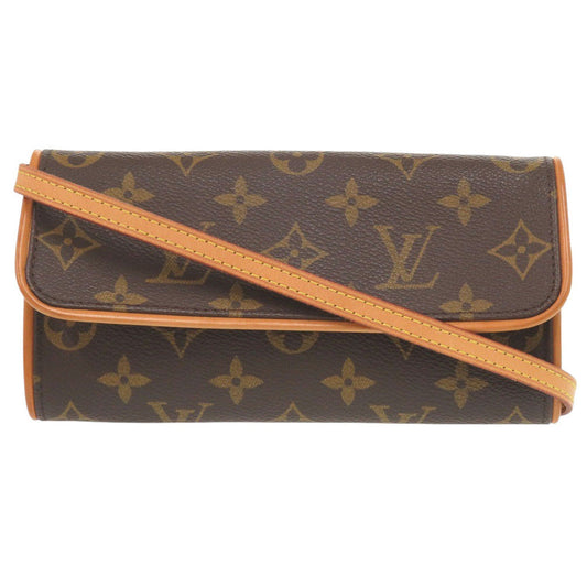 LOUIS VUITTON Shoulder Bag M51854 Monogram canvas Brown Monogram Pochette Twin PM Women Used Authentic