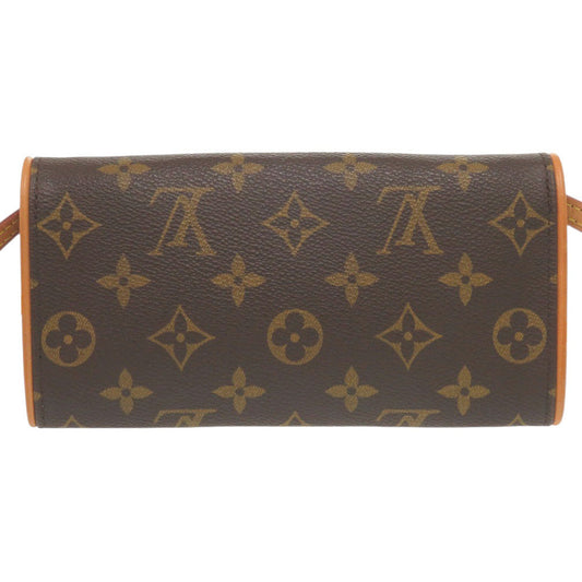 LOUIS VUITTON Shoulder Bag M51854 Monogram canvas Brown Monogram Pochette Twin PM Women Used Authentic