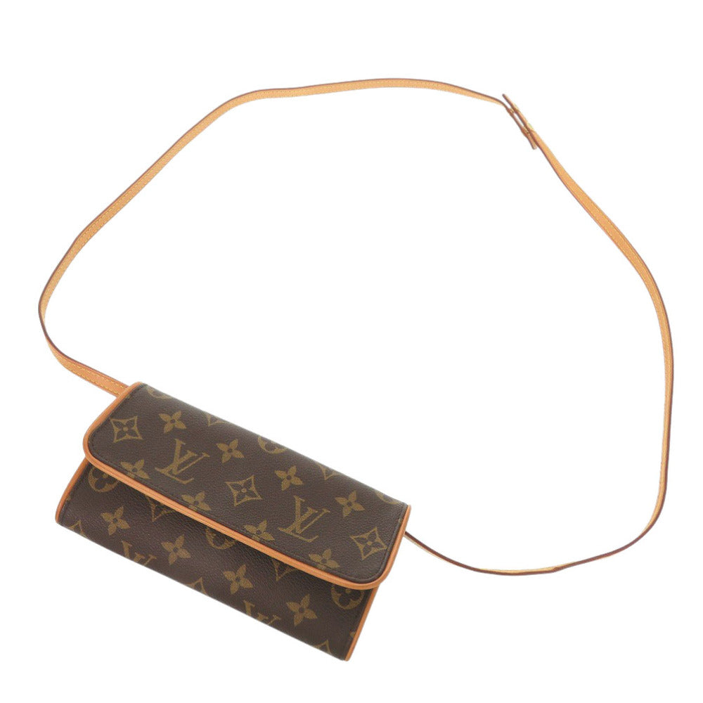 LOUIS VUITTON Shoulder Bag M51854 Monogram canvas Brown Monogram Pochette Twin PM Women Used Authentic