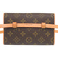 LOUIS VUITTON Waist bag M51855 Monogram canvas Brown Monogram Pochette Florentine Women Used Authentic