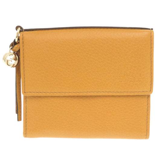 GUCCI Bifold Wallet 323399 leather yellow Women Used Authentic