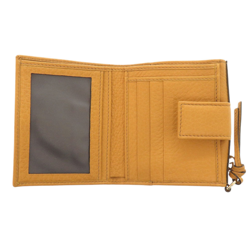 GUCCI Bifold Wallet 323399 leather yellow Women Used Authentic