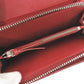 BALENCIAGA Long Wallet Purse 371661 Calfskin Red Women Used Authentic