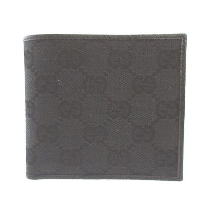 GUCCI Bifold Wallet 04862 GG canvas, leather black