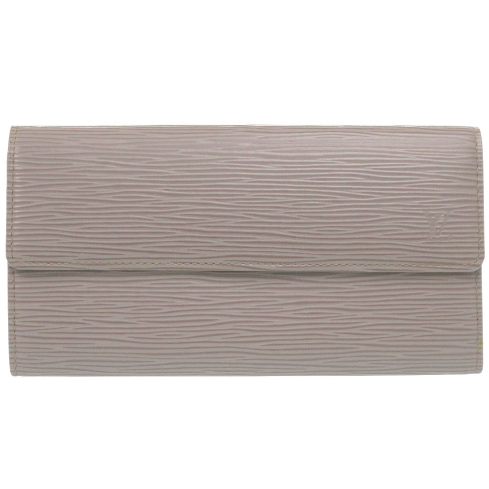 LOUIS VUITTON Long Wallet Purse M63592 Epi Leather Gray type Epi Pochette Porto Monnet Credit unisex(Unisex) Used Authentic