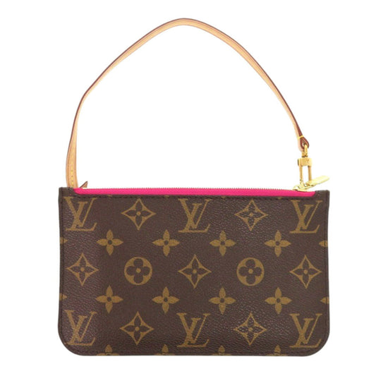 LOUIS VUITTON Pouch Monogram canvas Brown Monogram Neverfull Pouch for PM Women Used Authentic
