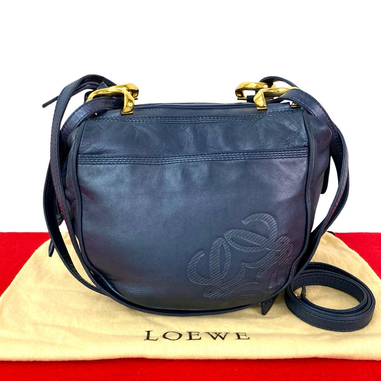 LOEWE Shoulder Bag leather Navy