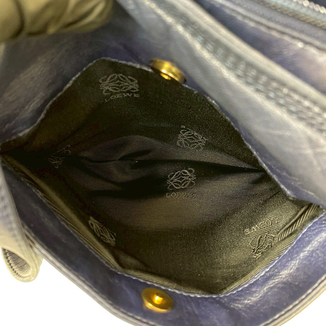 LOEWE Shoulder Bag leather Navy