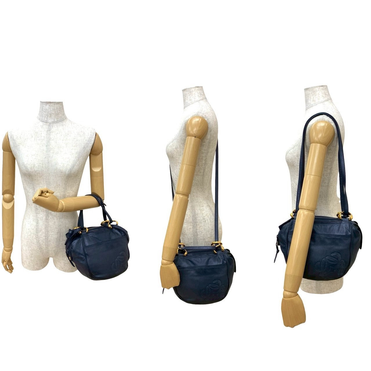 LOEWE Shoulder Bag leather Navy