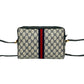 GUCCI Shoulder Bag leather Navy Sherry line
