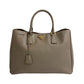 PRADA Handbag leather gray Saffiano Galleria