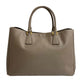 PRADA Handbag leather gray Saffiano Galleria