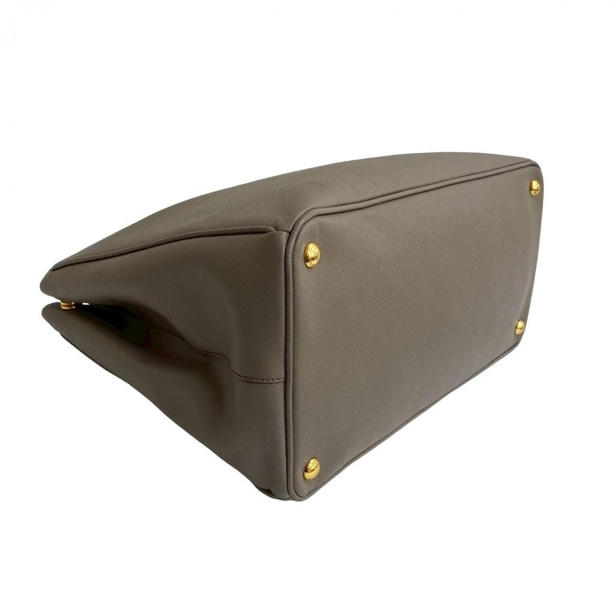 PRADA Handbag leather gray Saffiano Galleria