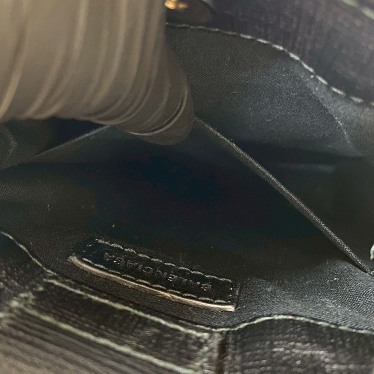 BALENCIAGA Shoulder Bag leather black shopping phone holder