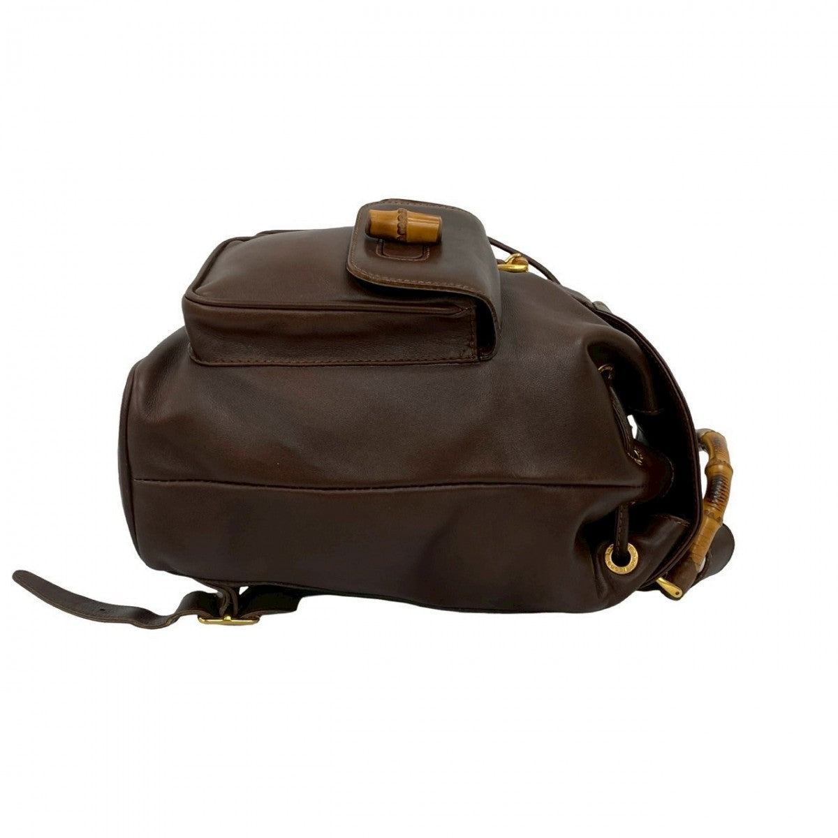 GUCCI Backpack leather Brown Bamboo