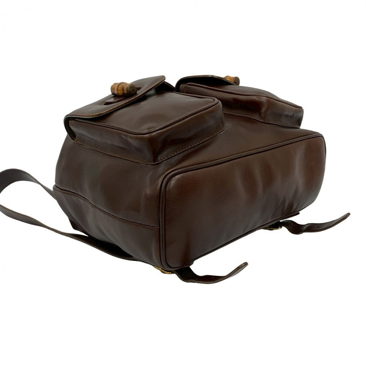 GUCCI Backpack leather Brown Bamboo