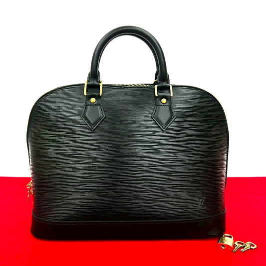 LOUIS VUITTON Handbag Epi Leather black Epi Alma PM