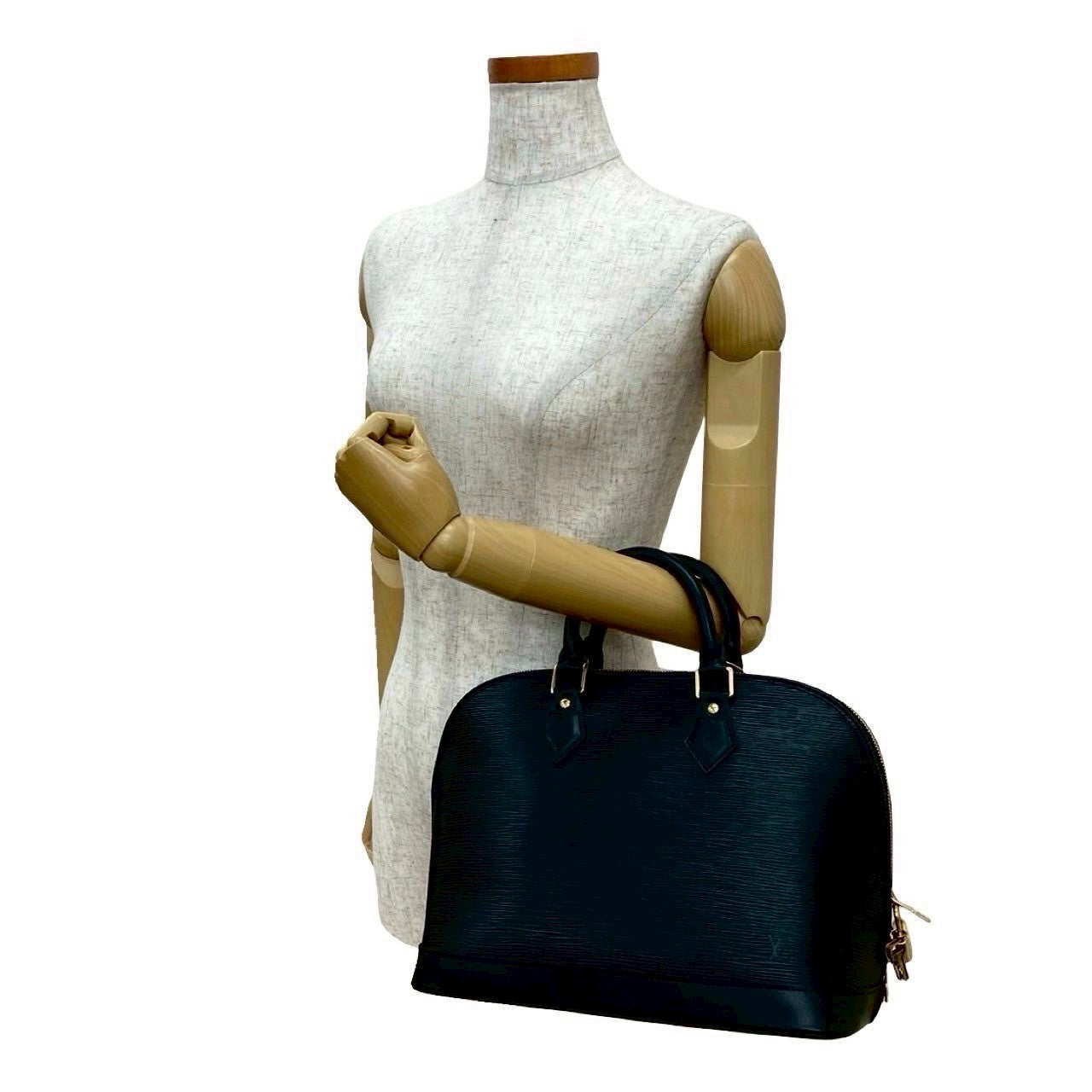 LOUIS VUITTON Handbag Epi Leather black Epi Alma PM