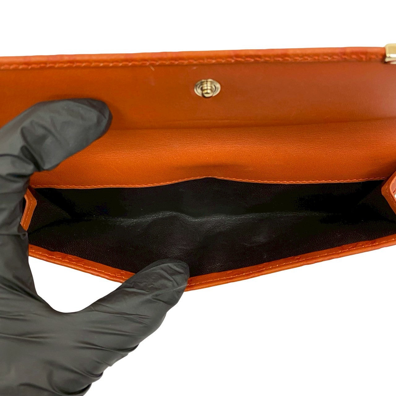 GUCCI Long Wallet Purse leather Orange Gucci Shima