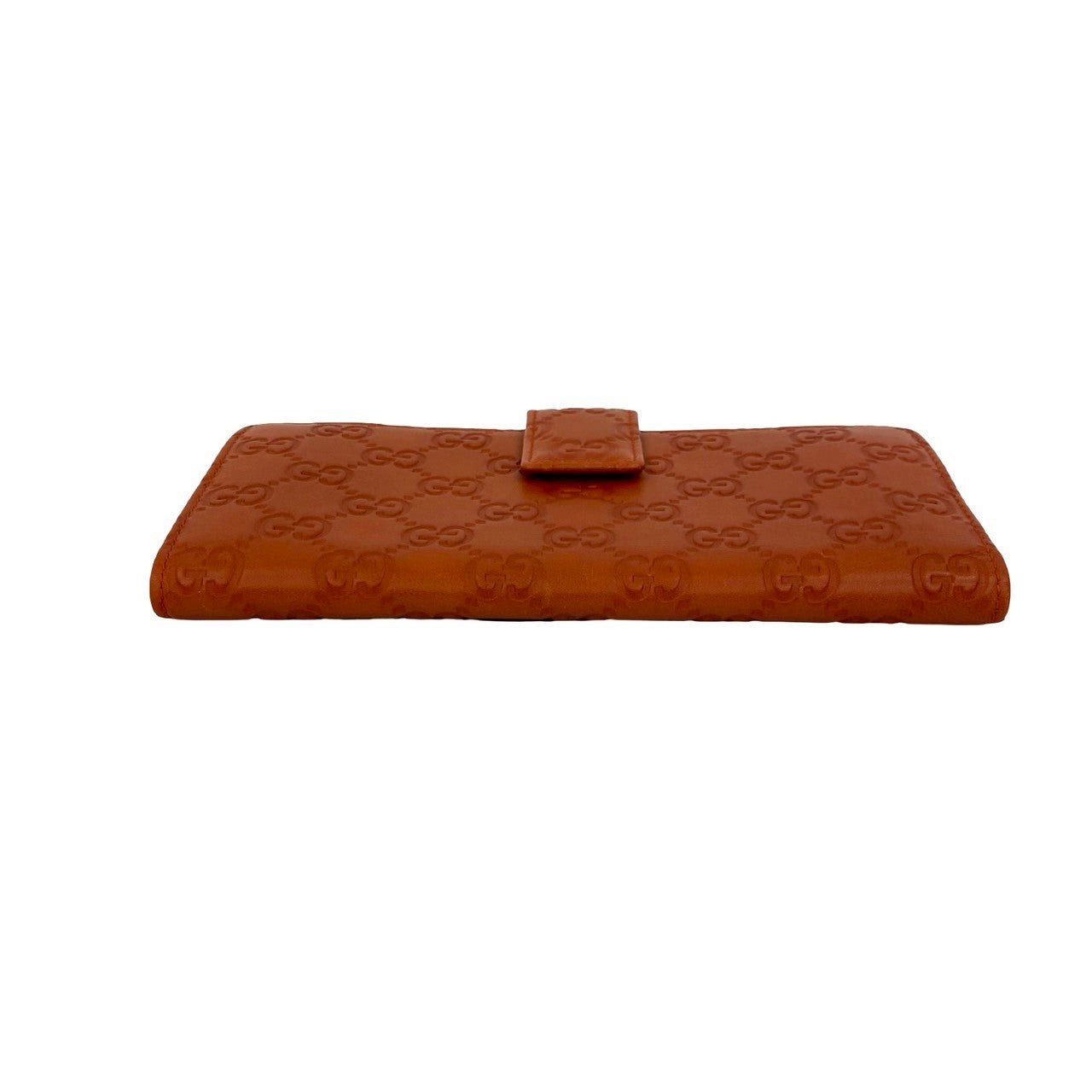 GUCCI Long Wallet Purse leather Orange Gucci Shima