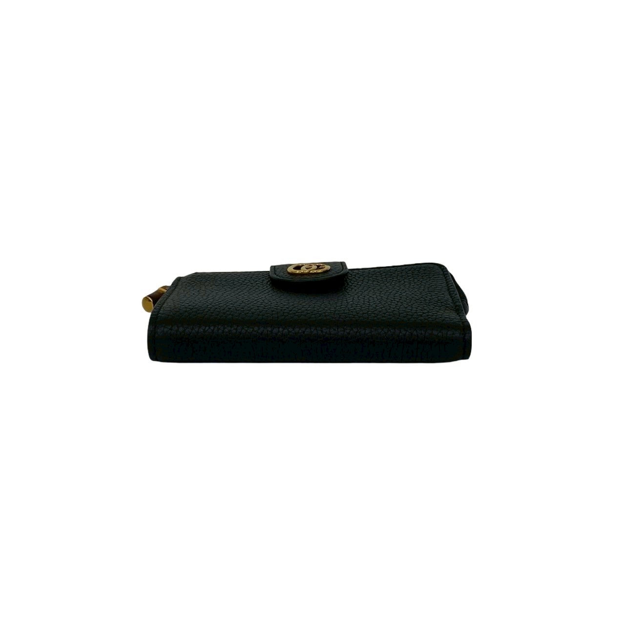 GUCCI Bifold Wallet leather black Bamboo Medium wallet